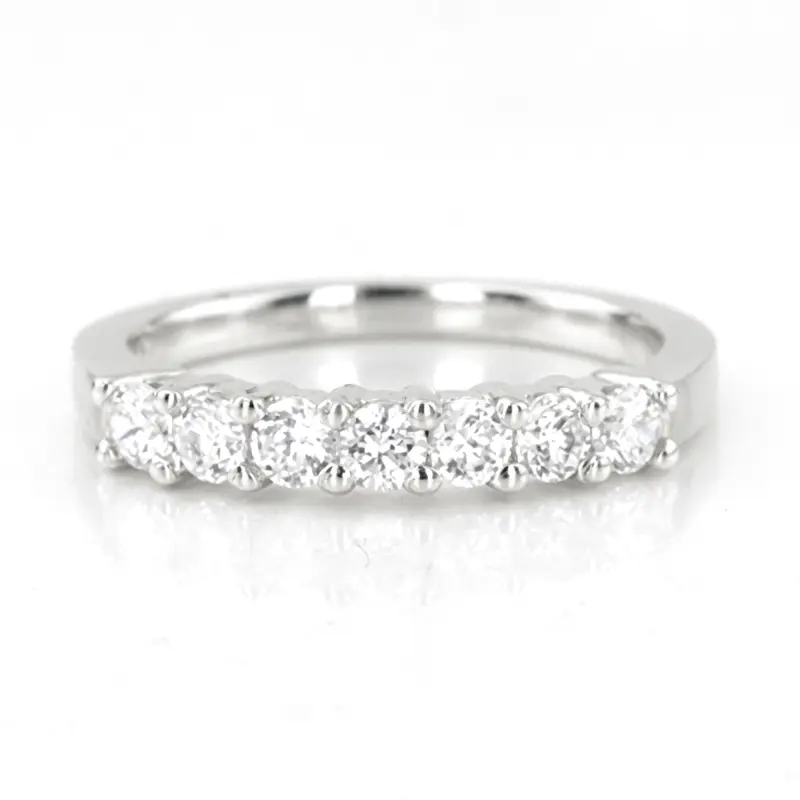 14K white gold 7 Stone Shared Prong Woman Diamond Ring (3/4 ct. tw.) - main view
