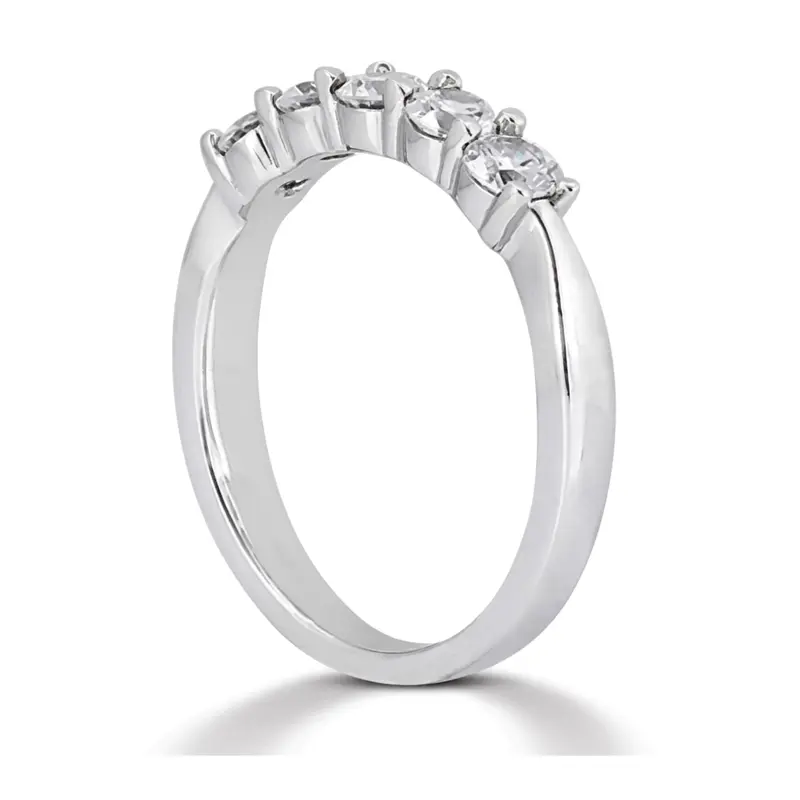 14K white gold 7 Stone Shared Prong Woman Diamond Ring (1/2 ct. tw.) - alternate view 2