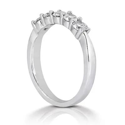 14K white gold 7 Stone Shared Prong Woman Diamond Ring (3/4 ct. tw.) - alternate view 2 thumbnail