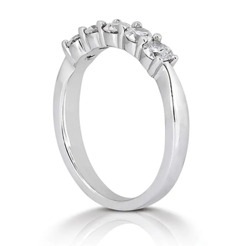 14K white gold 7 Stone Shared Prong Woman Diamond Ring (3/4 ct. tw.) - alternate view 2