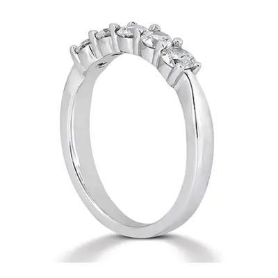 14K white gold 7 Stone Shared Prong Woman Diamond Ring (1 ct. tw.) - alternate view 5 thumbnail
