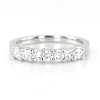 14K white gold 7 Stone Shared Prong Woman Diamond Ring (1 ct. tw.) - main view thumbnail