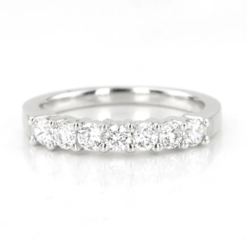 14K white gold 7 Stone Shared Prong Woman Diamond Ring (1 ct. tw.) - main view