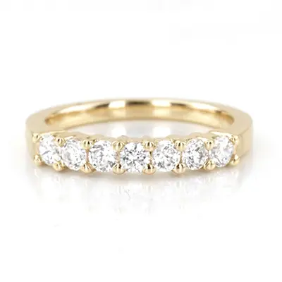 14K white gold 7 Stone Shared Prong Woman Diamond Ring (1 ct. tw.) - alternate view 3 thumbnail