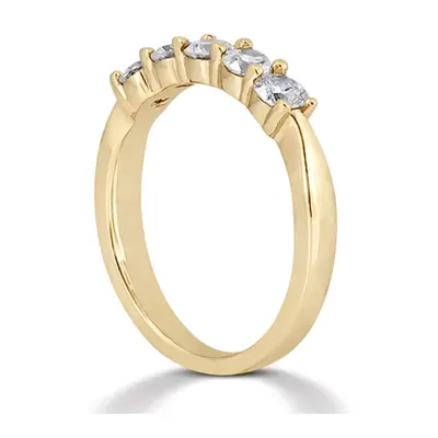 14K white gold 7 Stone Shared Prong Woman Diamond Ring (1 ct. tw.) - alternate view 4 thumbnail
