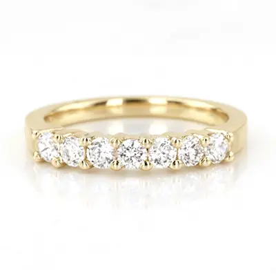 14K white gold 7 Stone Shared Prong Woman Diamond Ring (3/4 ct. tw.) - alternate view 4 thumbnail