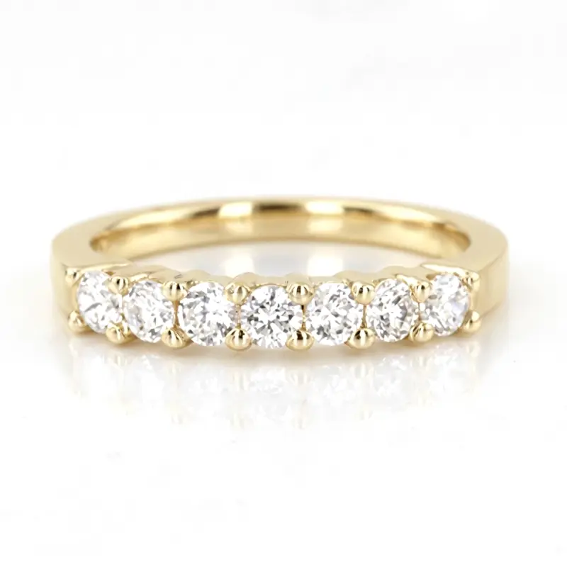 14K white gold 7 Stone Shared Prong Woman Diamond Ring (3/4 ct. tw.) - alternate view 4