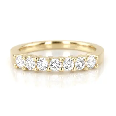 14K white gold 7 Stone Shared Prong Woman Diamond Ring (1/2 ct. tw.) - main view thumbnail
