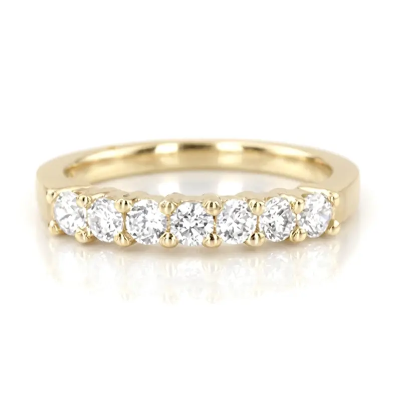 14K white gold 7 Stone Shared Prong Woman Diamond Ring (1/2 ct. tw.) - main view