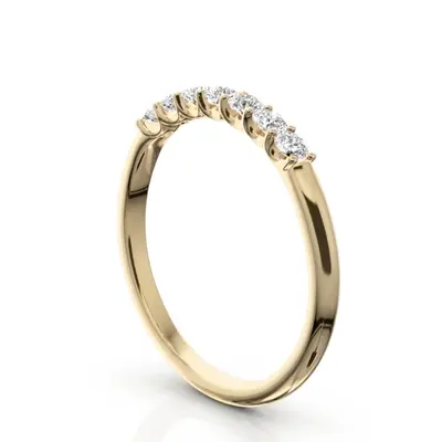 14K white gold New Classic 7-Stone U-Prong Woman Ring (1/4 ct. tw.) - alternate view 3 thumbnail