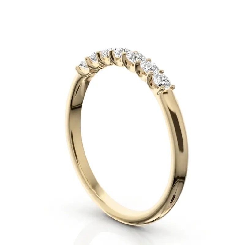 14K white gold New Classic 7-Stone U-Prong Woman Ring (1/4 ct. tw.) - alternate view 3