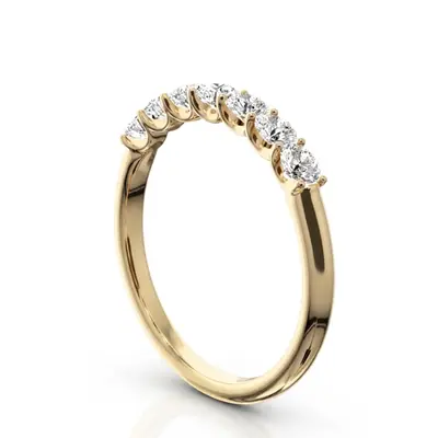 14K white gold New Classic 7-Stone U-Prong Woman Ring (1/2 ct. tw.) - alternate view 3 thumbnail