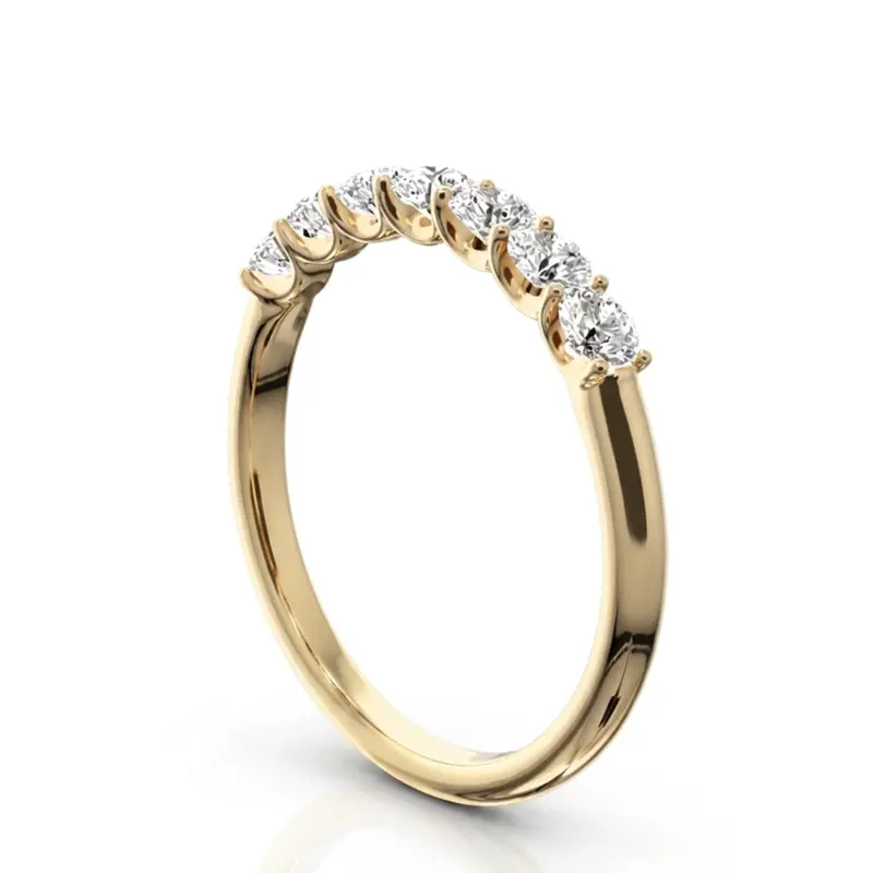 14K white gold New Classic 7-Stone U-Prong Woman Ring (1/2 ct. tw.) - alternate view 3