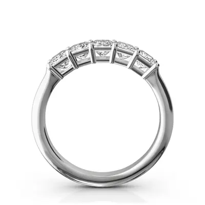 14K white gold Traditional Basket Setting Princess Cut Woman Diamond Ring (1 ct. tw.) - alternate view 6 thumbnail