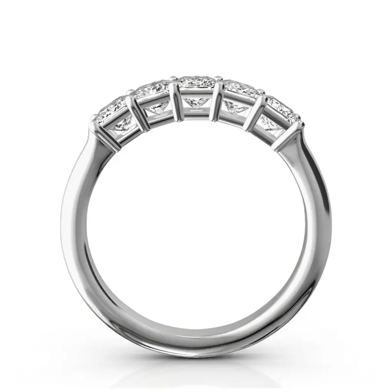 14K white gold Traditional Basket Setting Princess Cut Woman Diamond Ring (1 ct. tw.) - alternate view 6