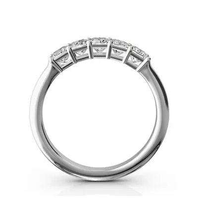 14K white gold Traditional Basket Setting Princess Cut Woman Diamond Ring (3/4 ct. tw.) - alternate view 3 thumbnail