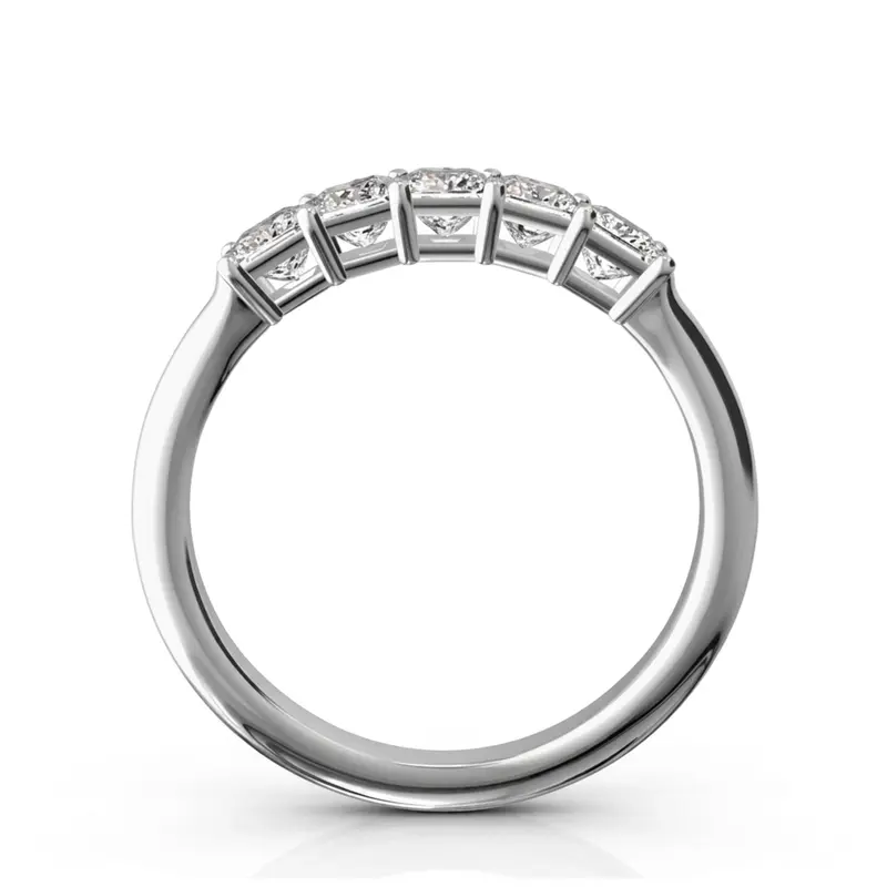 14K white gold Traditional Basket Setting Princess Cut Woman Diamond Ring (3/4 ct. tw.) - alternate view 3