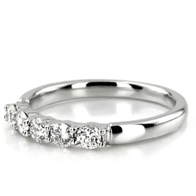 14K white gold Classic 5 Stone Closed Basket Anniversary Band (1/2ct. tw.) - alternate view 6 thumbnail