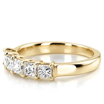 14K white gold Traditional Basket Setting Princess Cut Woman Diamond Ring (1 ct. tw.) - alternate view 5 thumbnail