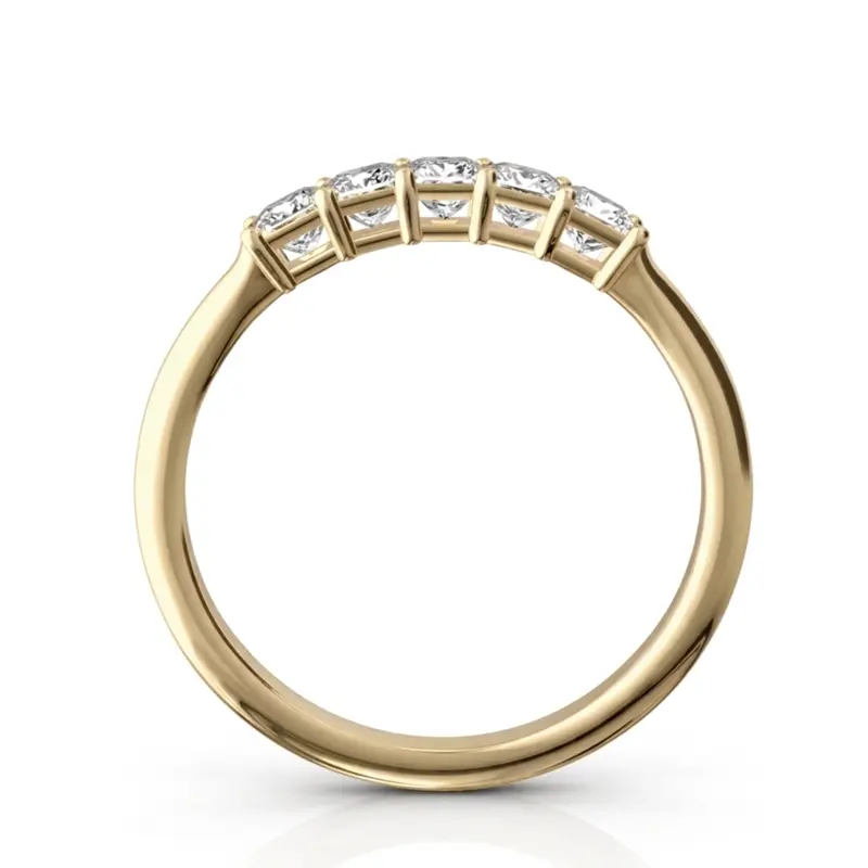 14K white gold Traditional Basket Setting Princess Cut Woman Diamond Ring (1/2 ct. tw.) - alternate view 3