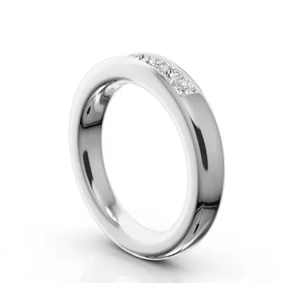 14K white gold Classic 5 Stone Princes Cut Diamond Anniversary Band (1 ct. tw.) - alternate view 4 thumbnail