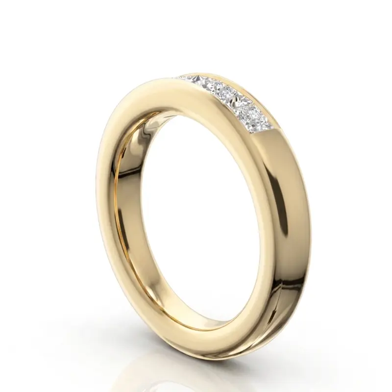14K white gold Classic 5 Stone Princes Cut Diamond Anniversary Band (1 ct. tw.) - alternate view 3