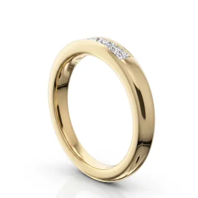 14K white gold Classic 5 Stone Princes Cut Diamond Anniversary Band (1/2 ct. tw.) - alternate view 4 thumbnail