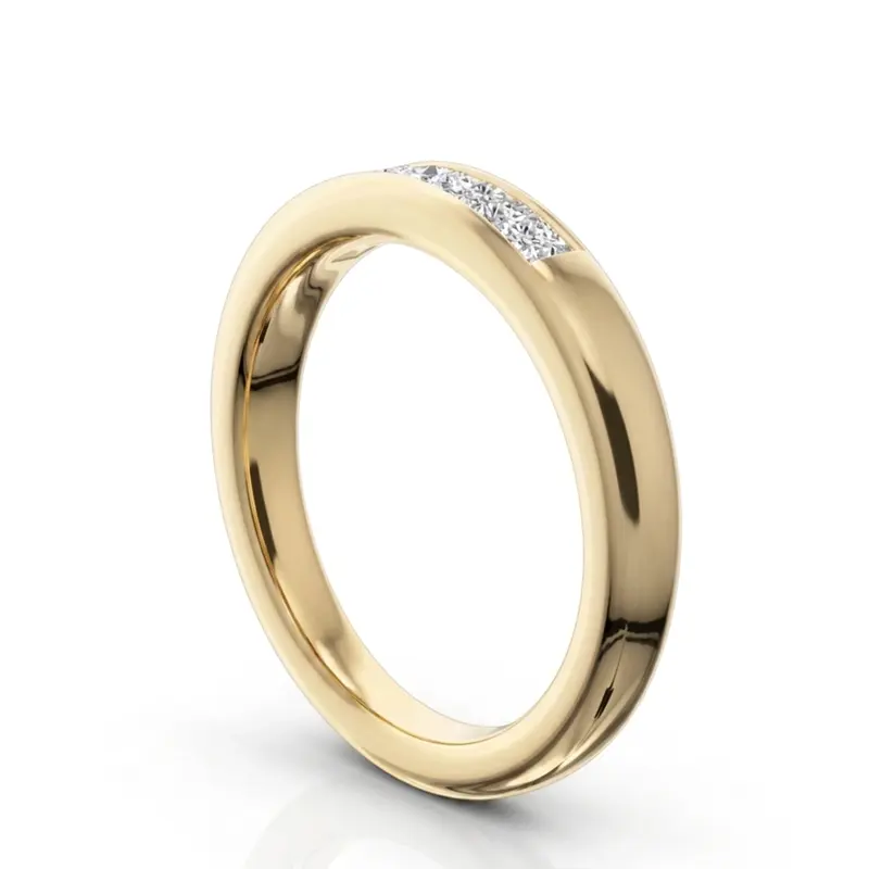 14K white gold Classic 5 Stone Princes Cut Diamond Anniversary Band (1/2 ct. tw.) - alternate view 4