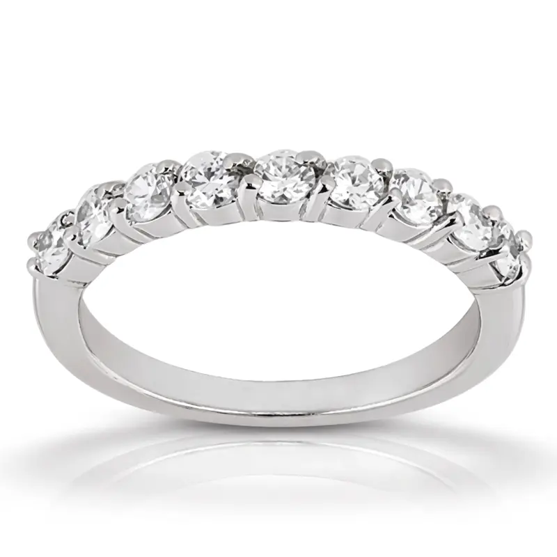 14K white gold 9 Stone Shared Prong Woman Diamond Ring (1 1/3 ct. tw.) - main view