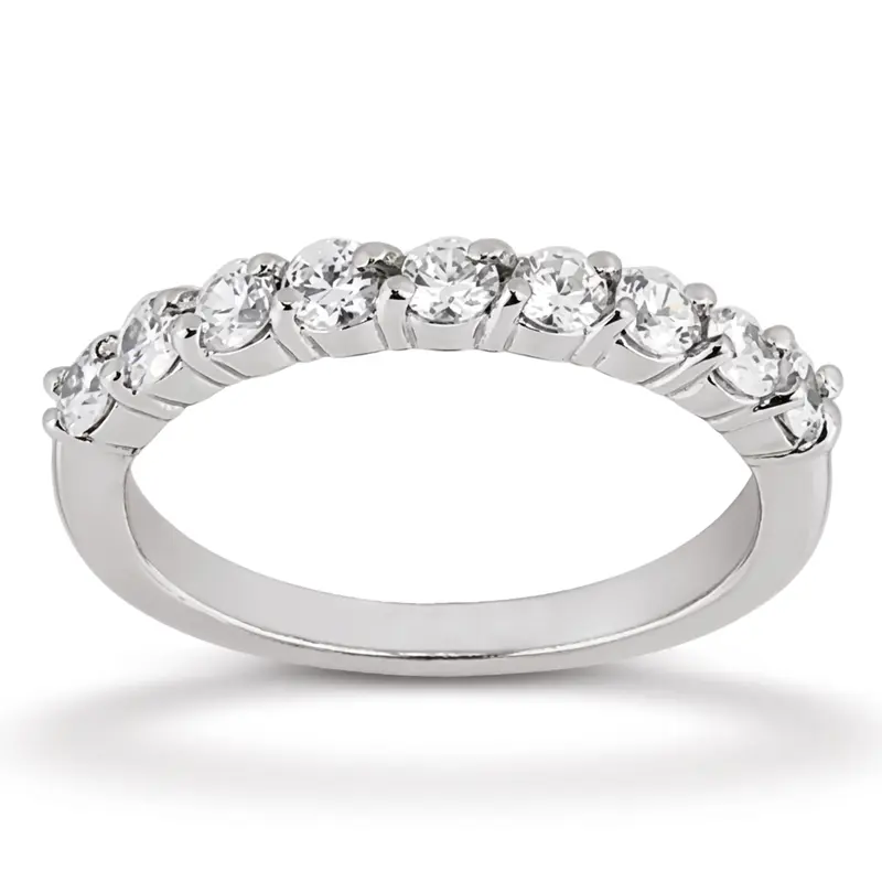 14K white gold 9 Stone Shared Prong Woman Diamond Ring (7/8 ct. tw.) - main view