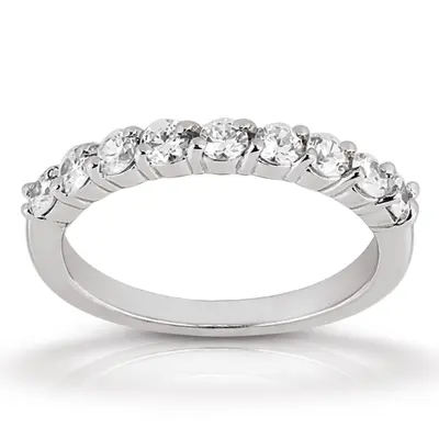14K white gold 9 Stone Shared Prong Woman Diamond Ring (1/2 ct. tw.) - main view thumbnail
