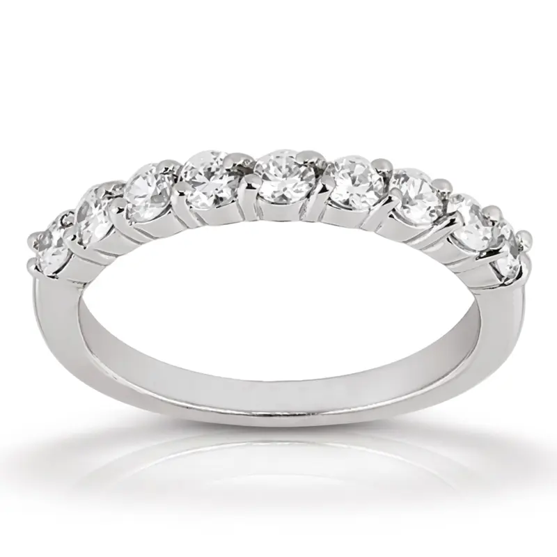 14K white gold 9 Stone Shared Prong Woman Diamond Ring (1/2 ct. tw.) - main view