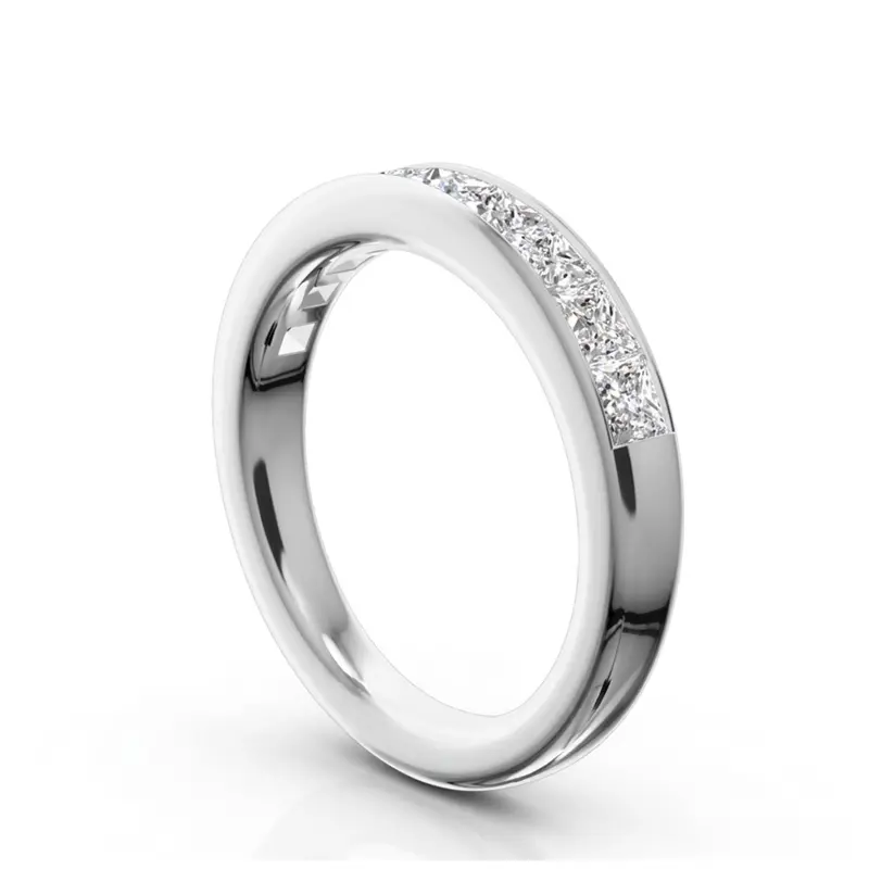 14K white gold Elegant 9 Stone Princess Cut Diamond Anniversary Band (1.25ct. tw.) - alternate view 6