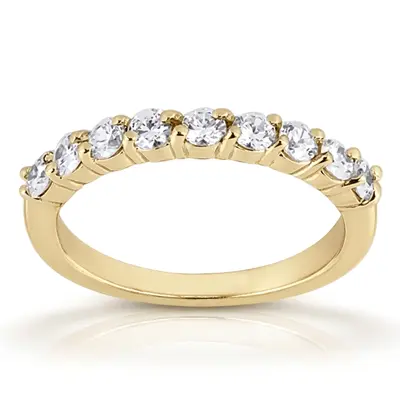 14K white gold 9 Stone Shared Prong Woman Diamond Ring (1 1/3 ct. tw.) - alternate view 2 thumbnail