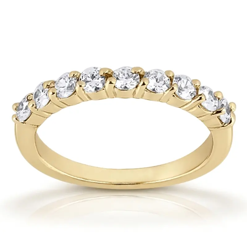 14K white gold 9 Stone Shared Prong Woman Diamond Ring (1 1/3 ct. tw.) - alternate view 2