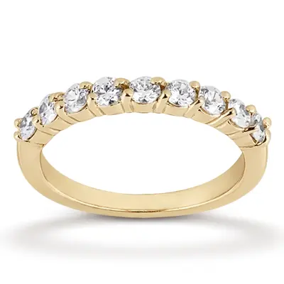 14K white gold 9 Stone Shared Prong Woman Diamond Ring (7/8 ct. tw.) - alternate view 2 thumbnail