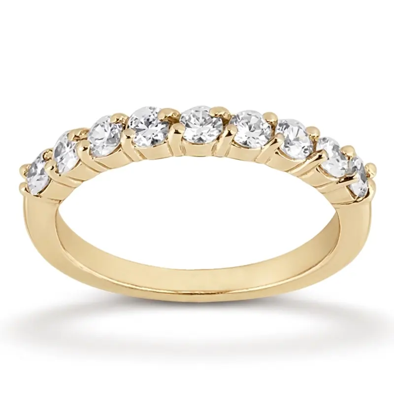 14K white gold 9 Stone Shared Prong Woman Diamond Ring (7/8 ct. tw.) - alternate view 2