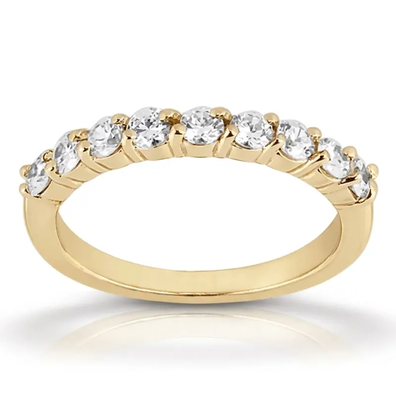 14K white gold 9 Stone Shared Prong Woman Diamond Ring (1/2 ct. tw.) - alternate view 2