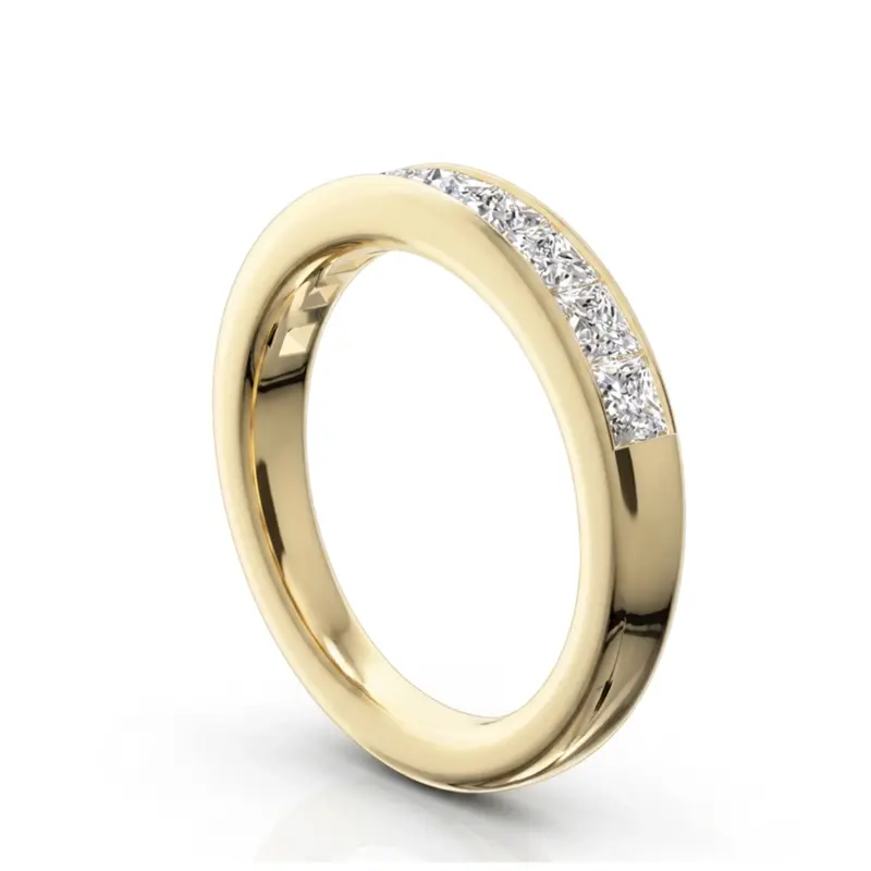 14K white gold Elegant 9 Stone Princess Cut Diamond Anniversary Band (1.25ct. tw.) - alternate view 5