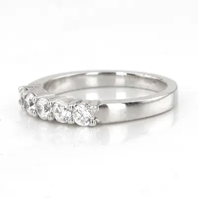 5 Stone Shared Prong Women Anniversary Ring (1/6 ct. tw.) alternate view