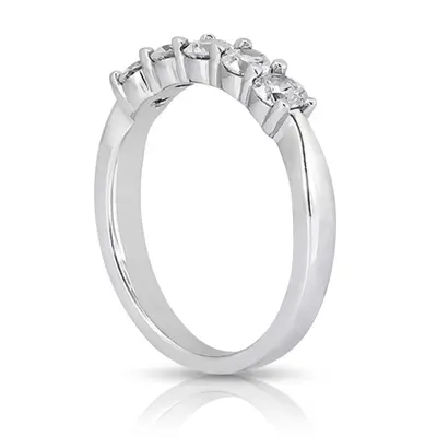 14K white gold 7 Stone Shared Prong Woman Diamond Ring (1/5 ct. tw.) - alternate view 5 thumbnail