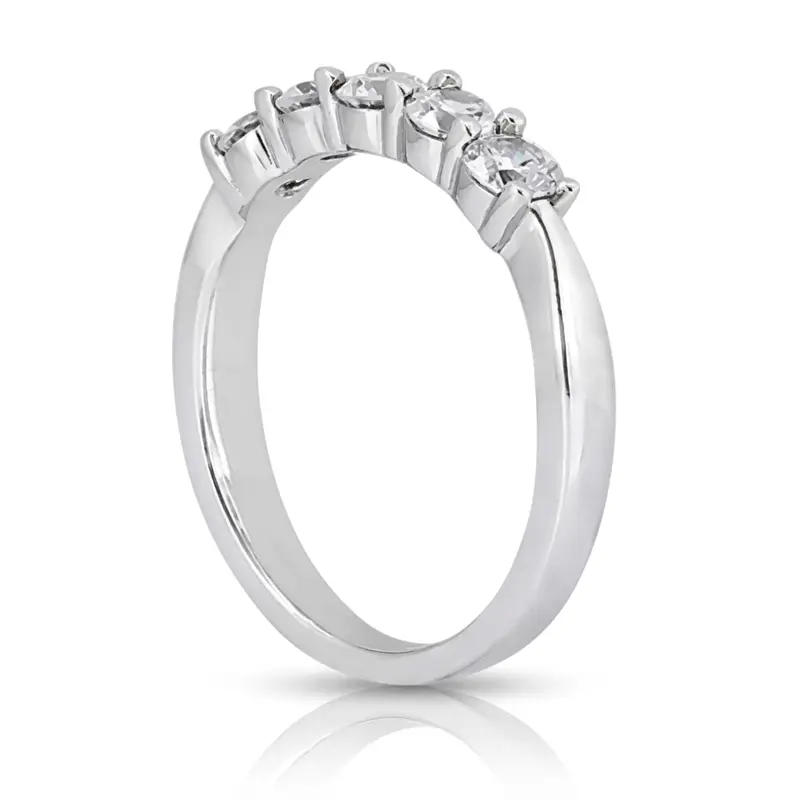 14K white gold 7 Stone Shared Prong Woman Diamond Ring (1/5 ct. tw.) - alternate view 5