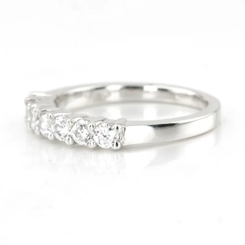 14K white gold 7 Stone Shared Prong Woman Diamond Ring (1/5 ct. tw.) - alternate view 2