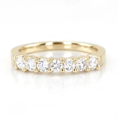 14K white gold 7 Stone Shared Prong Woman Diamond Ring (1/5 ct. tw.) - alternate view 3 thumbnail