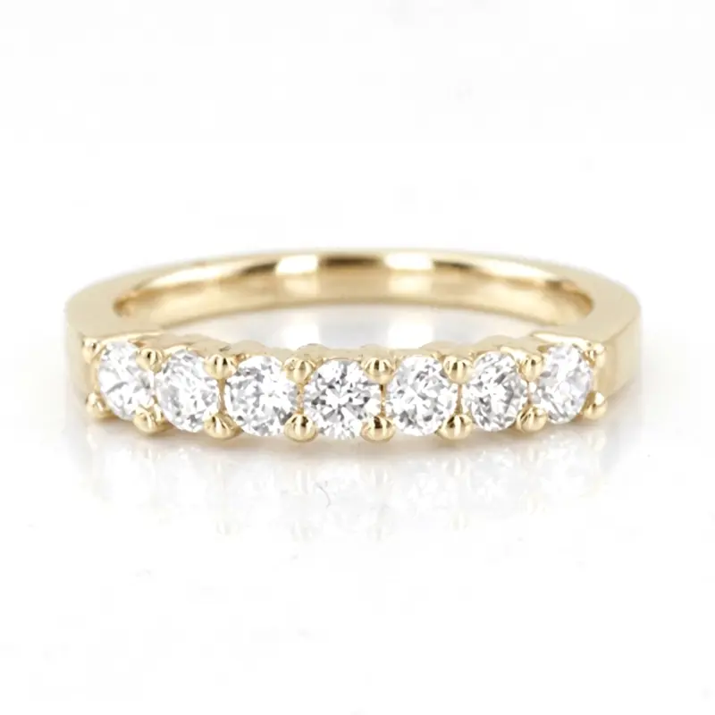 14K white gold 7 Stone Shared Prong Woman Diamond Ring (1/5 ct. tw.) - alternate view 3