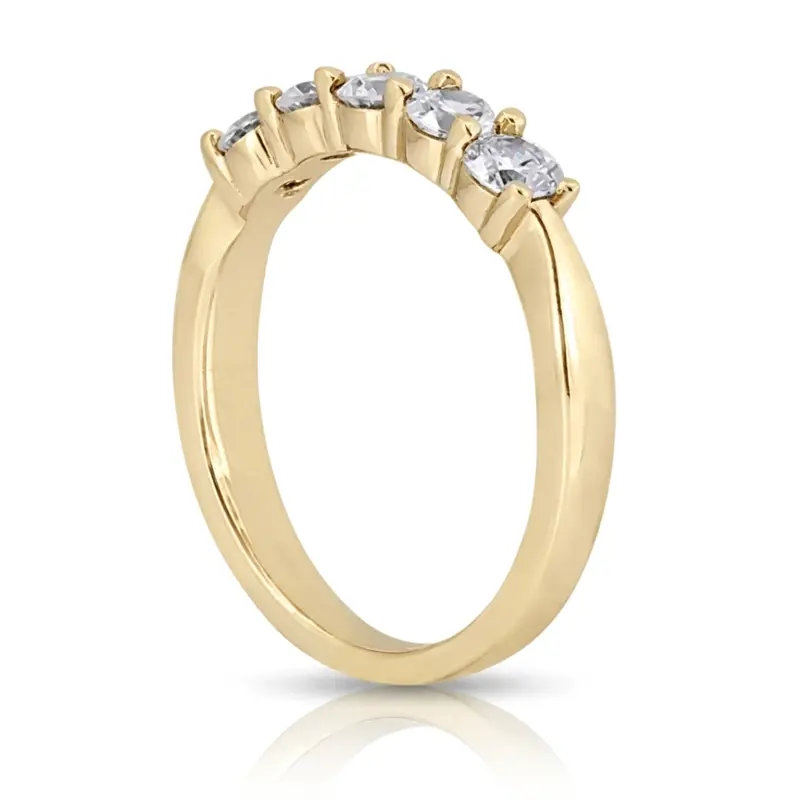 14K white gold 7 Stone Shared Prong Woman Diamond Ring (1/5 ct. tw.) - alternate view 4