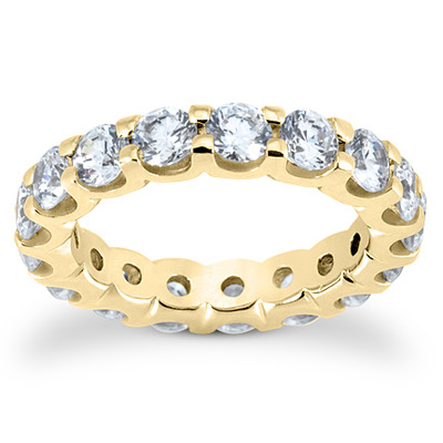 3.00 ct. Round Cut Prong Set Diamond Eternity Wedding Band - view 3
