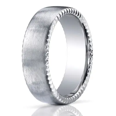 Benchmark 7.5mm Satin-Finished Rivet Coin Edging Band - view 1 of 6