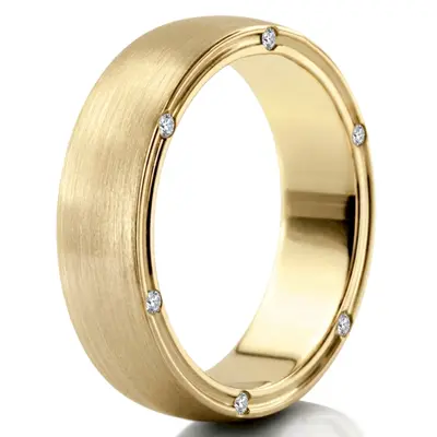 Side Setting Diamond Wedding Ring - view 2 of 6