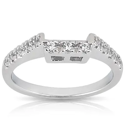 14K white gold Matching Band With 0.22 ct. tw. For Diamond Bridal Ring 1 - alternate view 3 thumbnail